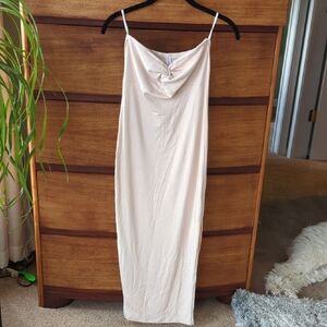Elegant Cream Slip Dress